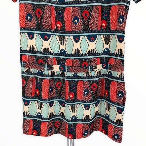 Paul & Joe Sister Guadalupe Drop Waist Geometric Print Short Shift Dress Small - Picture 6 of 13